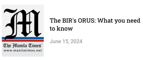 orus.bir.gov.hp|The BIR's ORUS: What you need to know .